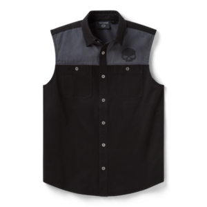 Chemise Willie G Skull Color Blocked sans manches pour hommes