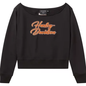 Sweat H-D Essential à épaules dénudées pour femmes - Harley Black