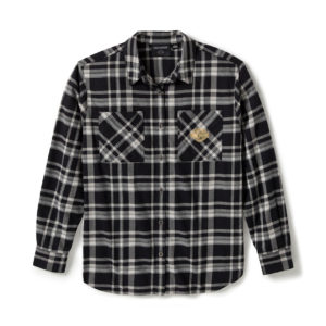 Chemise à manches longues Patch Woven - Plaid - Harley Black & Ghost Gray