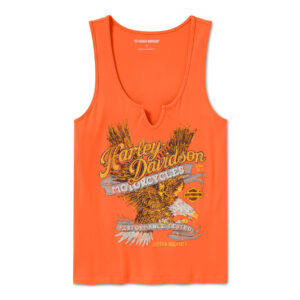 Débardeur Bling Live to Ride à encolure échancrée pour femmes - Harley Orange