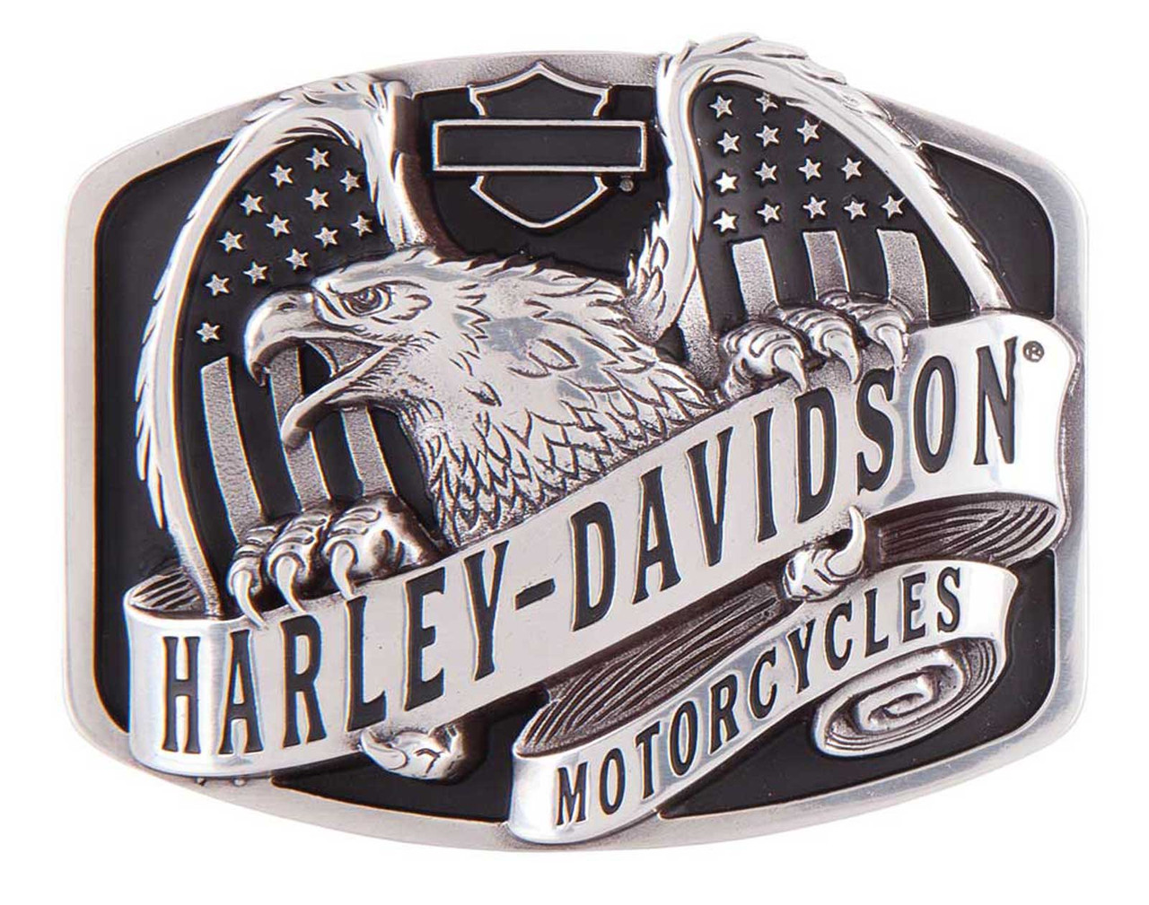 Boucle de ceinture Harley-Davidson®, motif aile d'aigle sur l'Amérique