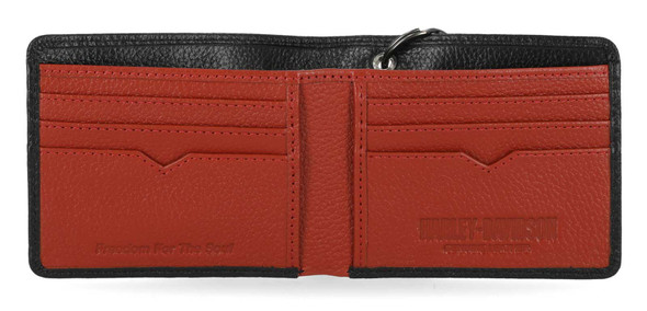 Portefeuille Harley-Davidson®modèle Bar & Shield Core Pebble Biker Chain, à deux volets. – Image 2