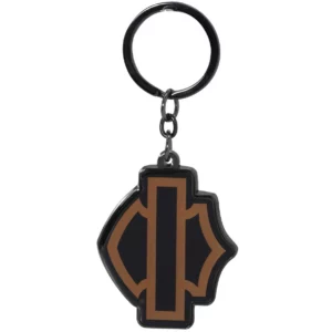 Porte-clés Harley-Davidson Silhouette Bar & Shield,noir/orange