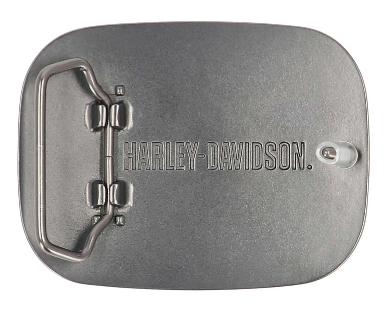 Boucle de ceinture Harley-Davidson® motif Bar & Shield, en cuir grainé noir. – Image 2