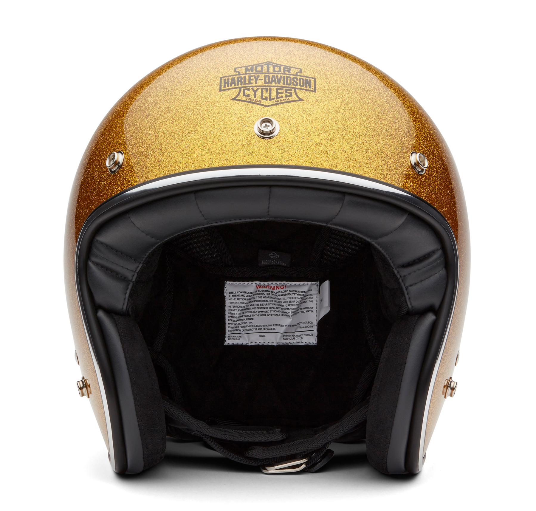 Casque jet Harley-Davidson Ace C02 paillettes dorées – Image 5