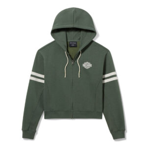 Sweat à capuche zippé H-D Essential pour femmes - Green