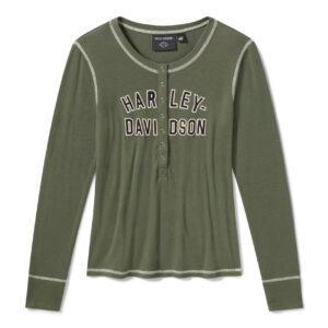 Henley H-D Essential à boutons-pression pour femmes - Thyme