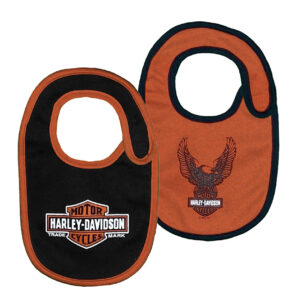 LOT DE 2 BAVOIRS ORANGE ET NOIR