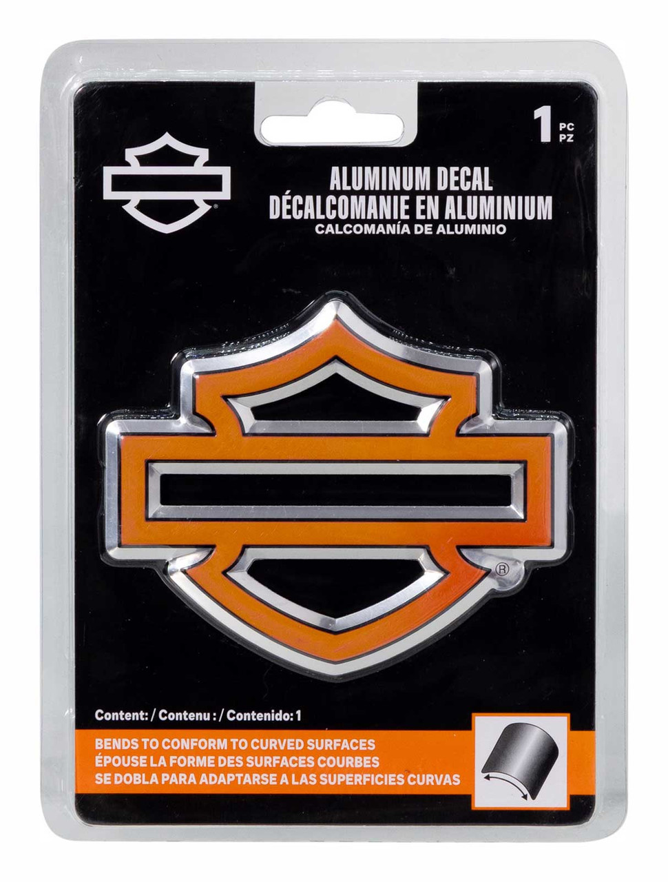 Autocollant en aluminium flexible avec logo Bar & Shield