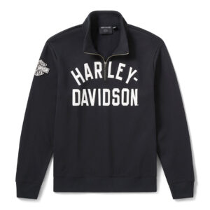 Pull polaire à fermeture éclair 1/4 HD Essential pour homme - Noir Harley
