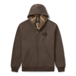 Sweat à capuche zippé H-D American Classic à doublure en flanelle pour hommes - Black Olive