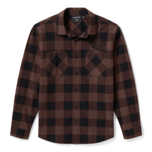 Chemise en flanelle à carreaux Buffalo Classic pour homme HD - Café et noir Harley