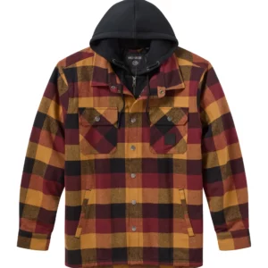 Veste/Surchemise Harley-Davidson American Classic à capuche marron/noir
