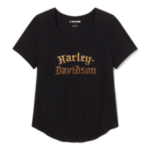 T-shirt à encolure dégagée Willie G Skull pour femmes