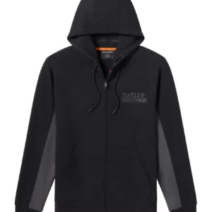 Sweat à capuche zippé Harley-Davidson Willie G Skull, cache-cou noir