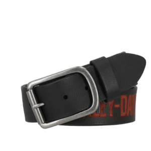 Ceinture cuir Embossed Orange Harley-Davidson